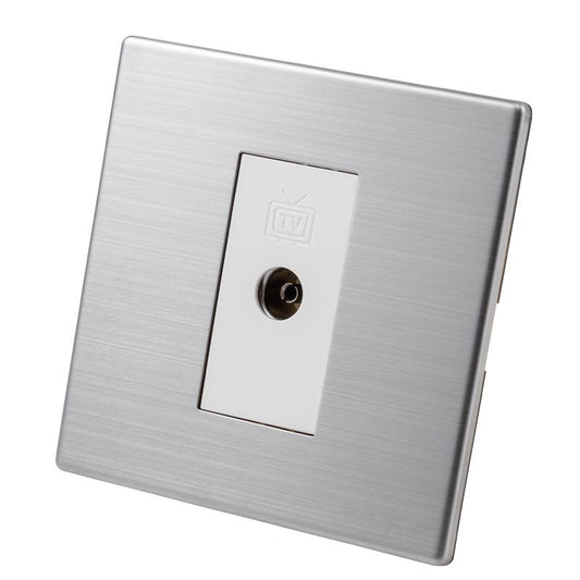 Precise W86 TV Socket Silver