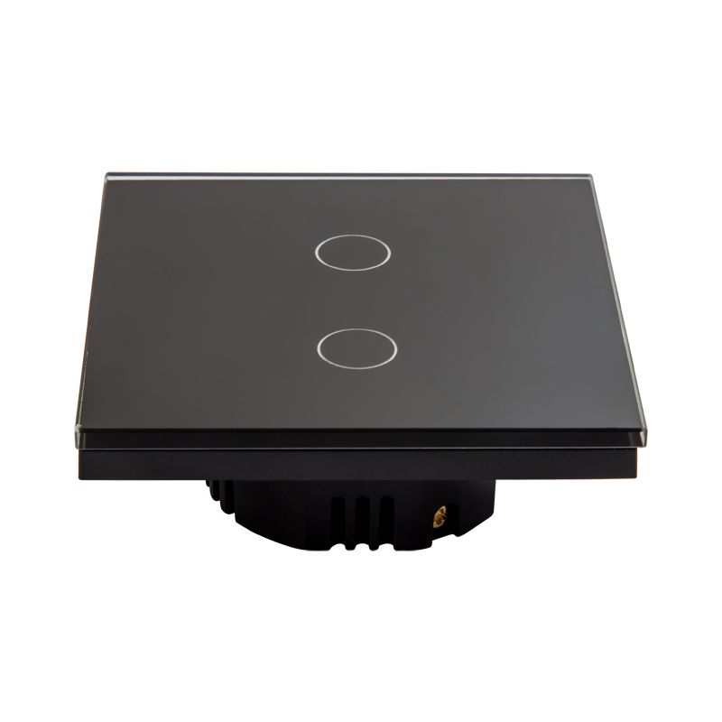 Precise YBE Two Gang Switch Black