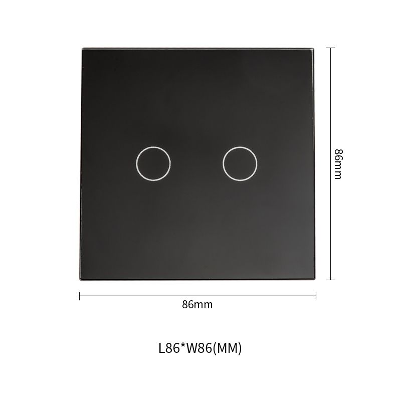Precise YBE Two Gang Switch Black