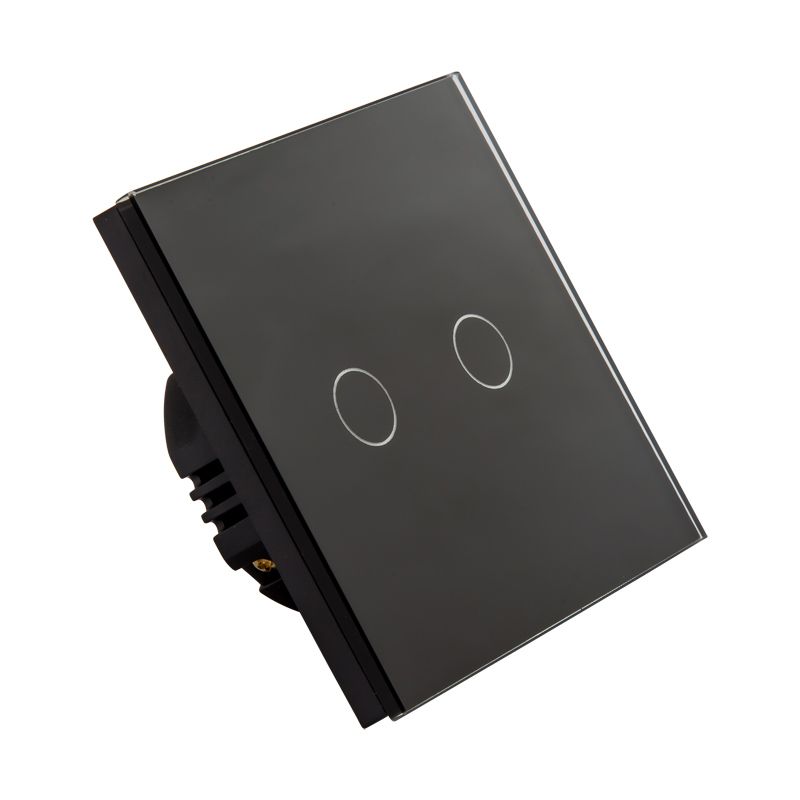 Precise YBE Two Gang Switch Black