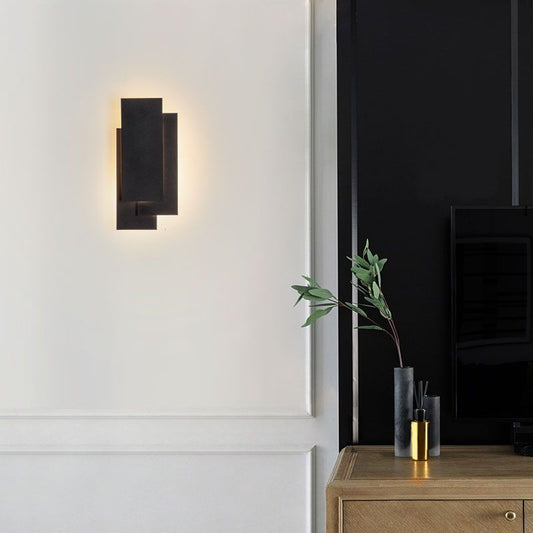 Rectangle-shaped LED wall sconce Sandy Black