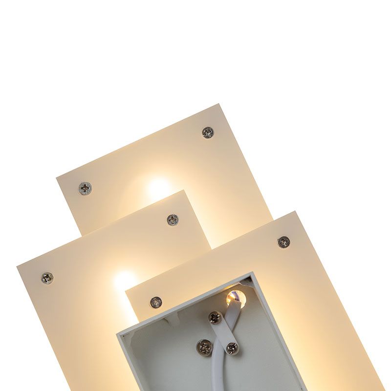 Rectangle-shaped LED wall sconce Sandy White