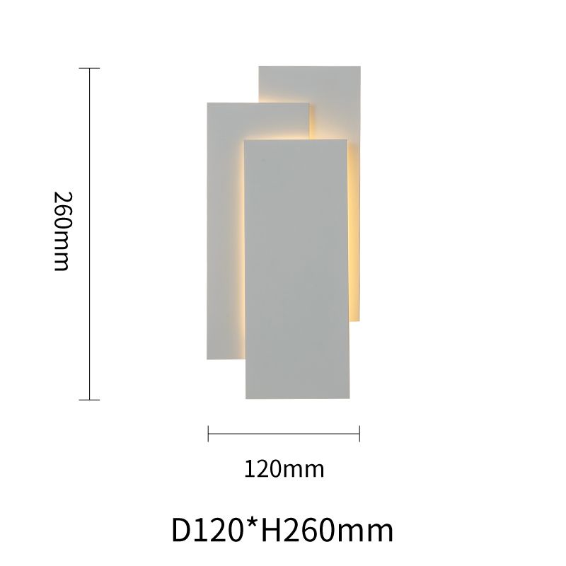 Rectangle-shaped LED wall sconce Sandy White