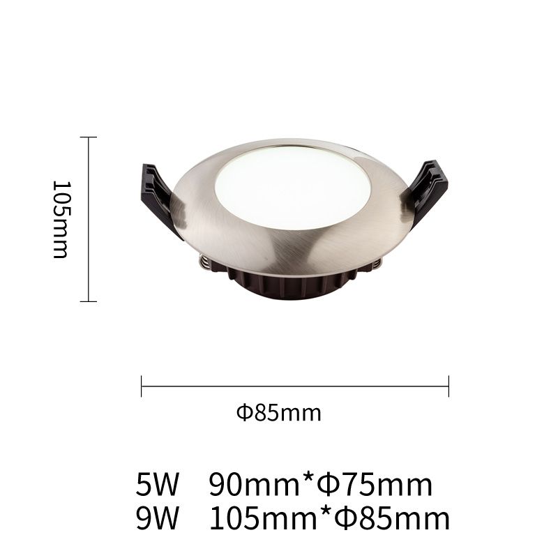 Silver Circular COB Recessed Light