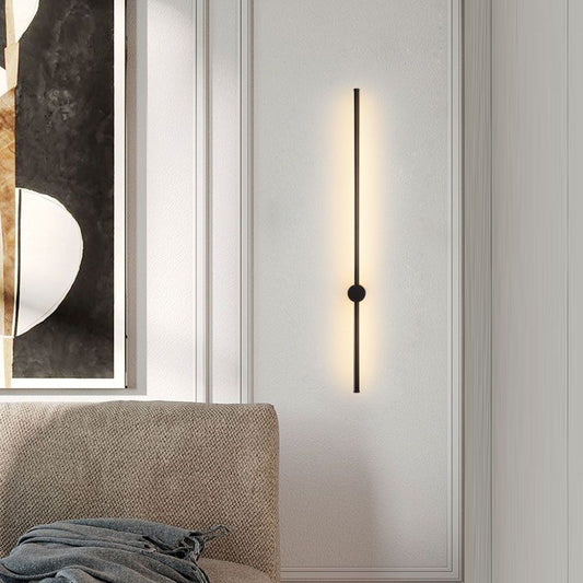 Strip LED Wall Lamp Non-Rotatable Black