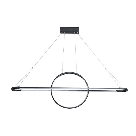 Tioolo Style Modern Linear Pendant Light Black