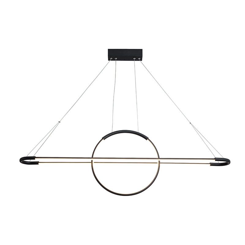 Tioolo Style Modern Linear Pendant Light Black