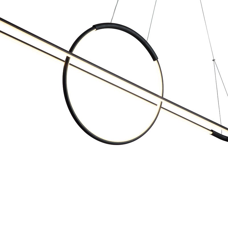 Tioolo Style Modern Linear Pendant Light Black