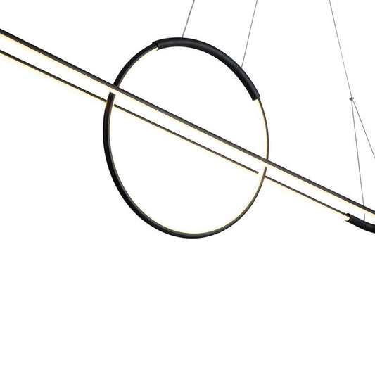 Tioolo Style Modern Linear Pendant Light Black