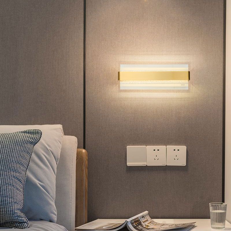 Vertical-Cascade LED Wall Sconce Brass