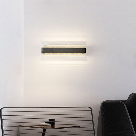 Vertical-Cascade LED Wall Sconce Weathered Black